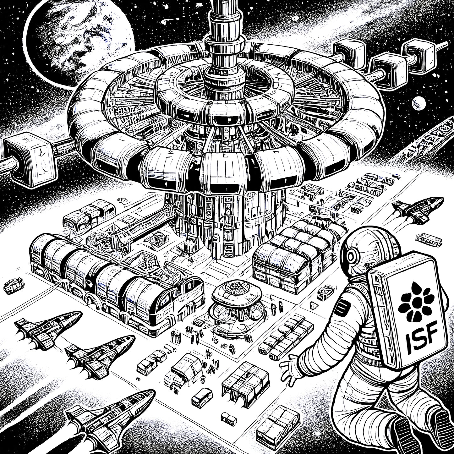 International Space Federation - Coloring Book - By BookClub Studios