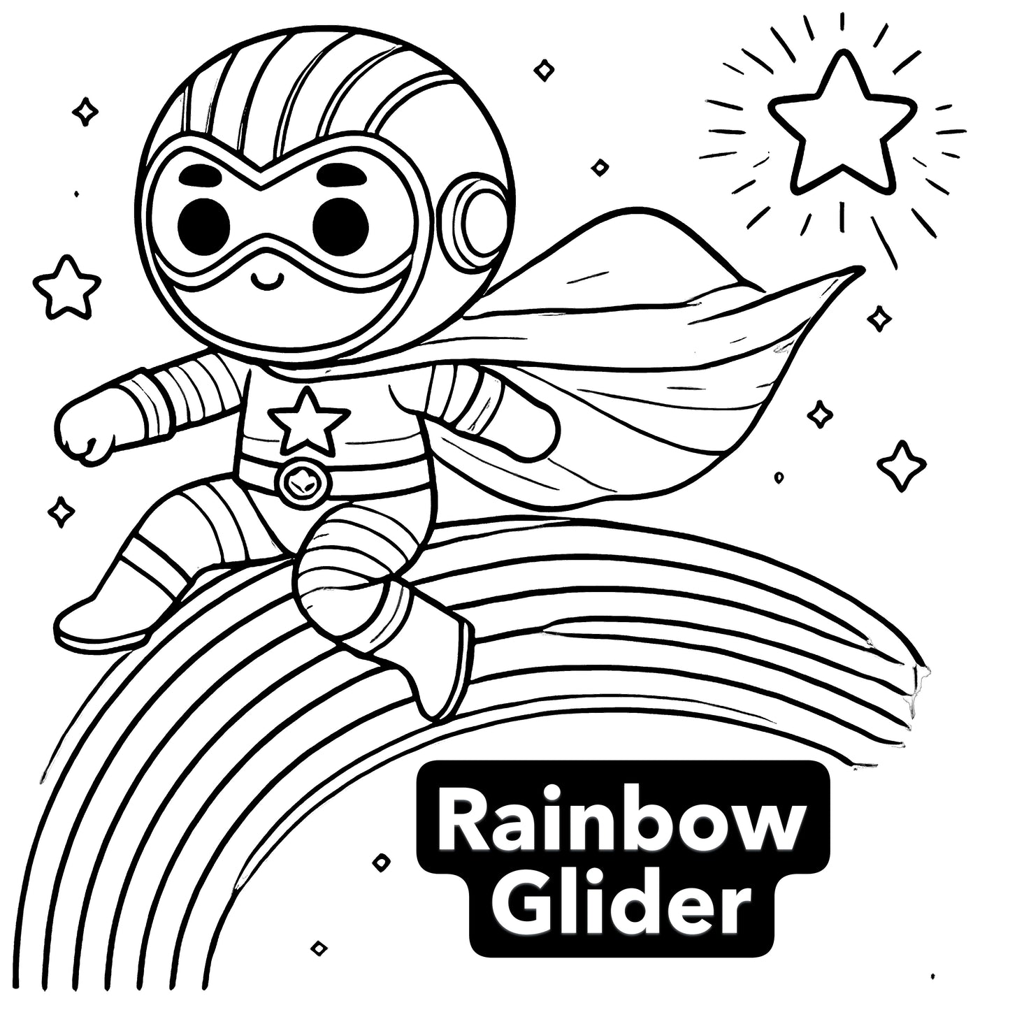 Toddler Superheroes Coloring Book - 6 page Preview