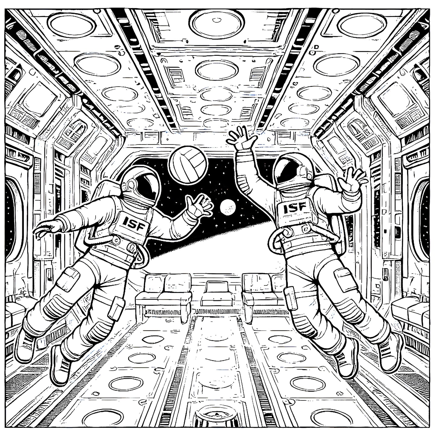 International Space Federation Coloring Book - Free Preview