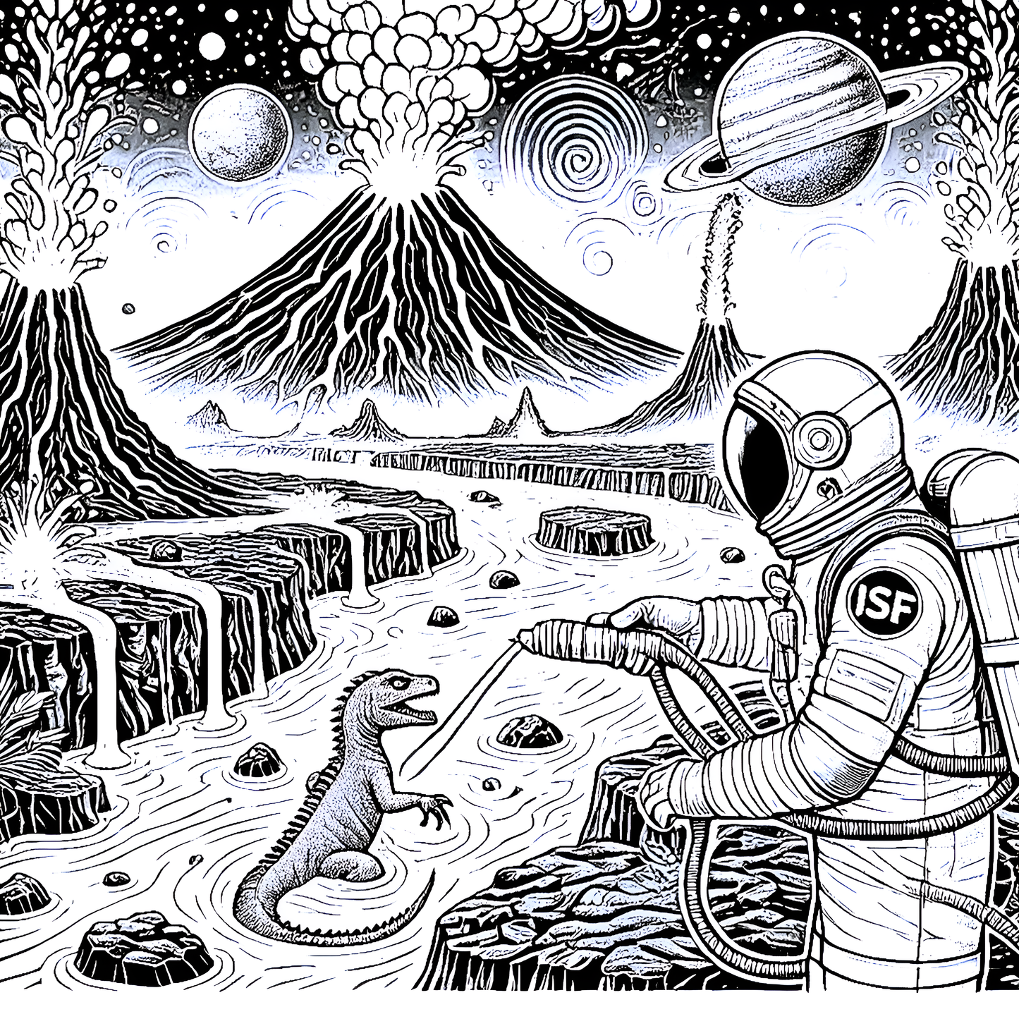 International Space Federation- Full Coloring Book (100 Pages)